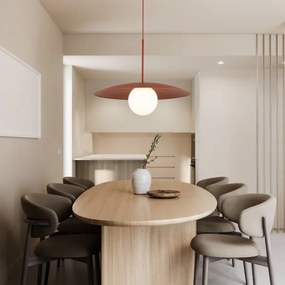 Lustră pe cablu SLATE 1xE27/15W/230V d. 65 cm cărămidă