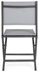 Scaun de grădină gri din metal Elin – Bizzotto