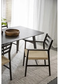 Scaun de dining natural /maro închis Harlan – Rowico