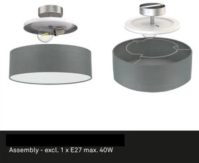 Plafonieră Briloner 3375-024 1xE27/40W/230V d. 30 cm gri