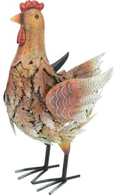 Decor metalic pentru grădină Hen, 23 x 13 x 33 cm