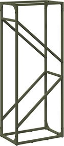 vidaXL Suport pentru lemne de foc Verde măsline Oțel laminat la rece