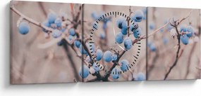 Tablou cu fructe pe tufiș (cu ceas) (90x30 cm)
