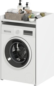 HOMCOM Dulap de baie pentru nișă cu raft deschis, dulap pentru baie, ideal pentru spații mici, 64 x 60 x 97,5 cm, Alb | Aosom Romania