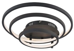 Plafoniera moderna neagra cu LED si dimmer - Rondas