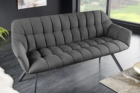 Banca tapitata Papillon 165cm tesatura plata antracit