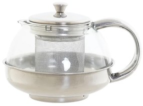 Ceainic cu infuzor Modern din sticla, argintiu, 600 ml