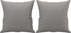 vidaXL Perne decorative, 2 buc., gri deschis, 40x40cm, material textil
