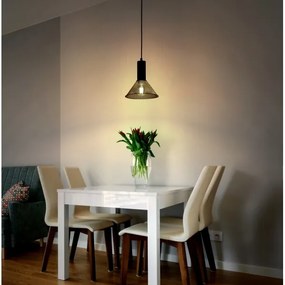 Lustră pe cablu JEDD 1xE27/60W/230V negru Globo 15648H1