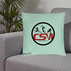 Perna Personalizata CSM Sighetu Marmatiei Sport, 40x40 cm, Verde Menta, Husa Detasabila, Perna Inclusa, BEKZ®