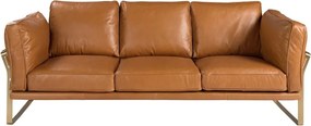 Canapea 3 locuri LUX design italian Cowhide camel