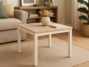 Masuta de cafea FROST 60x60 cm, crem / stejar alpin