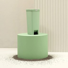Coș cu pedală Brabantia StepUp 1005558, 40 L, Materiale ecologice, Deschidere mare, Verde deschis