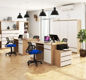 Masă PC Aranandose (stejar sonoma + alb). 1117051