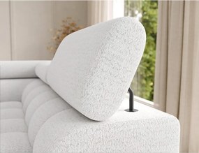 Colțar crem extensibil cu tapițerie din țesătură bouclé (cu colț pe partea dreaptă/în formă de "U") Feraria – ELTAP