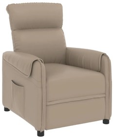347988 vidaXL Fotoliu rabatabil, cappuccino, piele ecologică