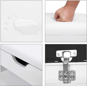 Pantofar alb cu banca PILTON 80x44 cm
