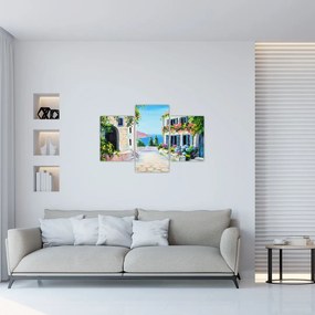 Tablou - Alee grecească, pictură în ulei (90x60 cm)