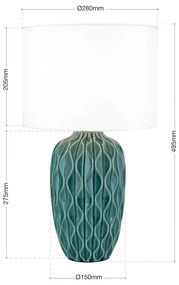 Orion - Lampă de masă TORTUGA 1xE27/40W/230V verde/albă