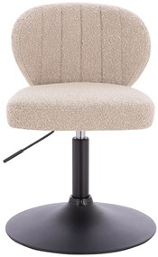 HR193N Scaun Latte Boucle cu Bază Neagră