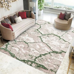 Covor Modern Living, Dormitor Dreptunghiular Milano 0595B Verde (Alege dimensiunea: 80 x 150)