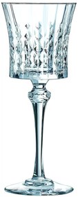Set 6 pahare pentru vin alb, Eclat Cristal D'Arques, Lady Diamond, 190 ml, sticla cristal