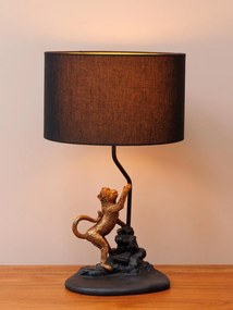 Lampa de masa, cu abajur din bumbac, Monkey