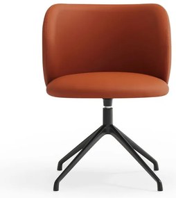 Scaun de sufragerie portocaliu tapițat Mogi – Teulat