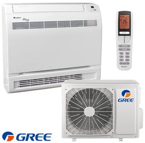Aparat de aer conditionat inverter pentru podea Gree GEH18AAXF-K6DNA1A, 18000 BTU, 34 m², A+/A, Wi-Fi, R-32, Alb