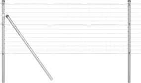 vidaXL Gard cu Stâlp Argintiu 0,6 x 10 m Oțel și PVC