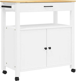 vidaXL Cărucior de bucătărie „MONZA”, 84x40x88,5 cm, lemn masiv de pin