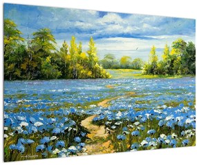 Tablou - Drum de câmp, pictură în ulei (90x60 cm)