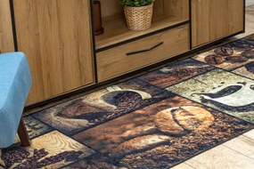 ANDRE 50090 covor lavabil Cafea bucatarie, anti-alunecare - maro