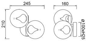 Aplica de perete LED design modern ANDROMEDA II
