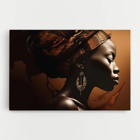 Tablou Canvas, 20x30cm, Dormitor si Living, Femei, Femei africane, Interesting African Earrings