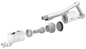 Aspirator Amica Aura VM 7050 Baterie Li-Ion  Vertical 2 in 1 150 W Iluminare LED perie Alb