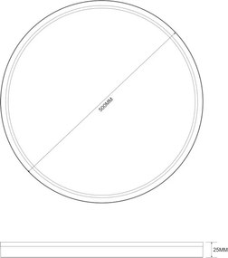 Plafoniera slim LED CCT BOVE negru 50cm
