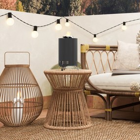 Outsunny Vatră de foc Ø16x25cm din oțel inoxidabil cu cârlig, fără fum, Gri | Aosom Romania