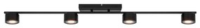 Plafoniera LED cu 4 spoturi, design modern, 3-Step MOODMAKER, Clyde 4 negru