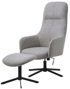 Fotoliu gri deschis pivotant de relaxare Manning – Unique Furniture