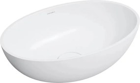 Lavoar pe blat Omnires Shell M+ finisaj alb mat 50 cm