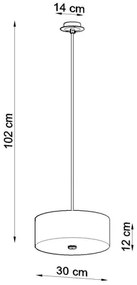 Lustră pe cablu SKALA 3xE14/60W/230V d. 30 cm neagră Sollux SL.0756