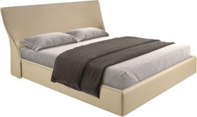 Pat dublu tapitat design LUX Brown-Cream 180x200cm