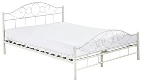 Cadru pat metalic Mimi cu grilaj cadou-alb-160x200cm