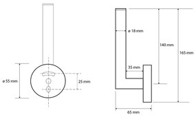 Suport de hârtie igienică SAPHO XB701 X-Round  rezervă, negru