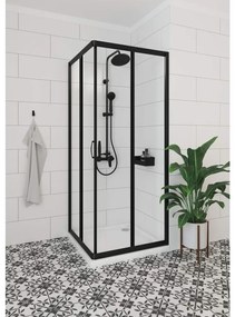 Cadita dus patrata Deante Cubic alb 90x90 cm