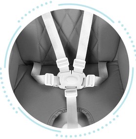 Scaun înalt pliabil 3 în 1 gri