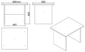 Set mobilier pentru birou Libepi 2 (stejar + negru) . 1094450