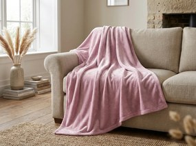 Patura din microplus SOFT, roz pudra Dimensiune: 160 x 200 cm