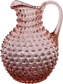 Carafa roz, din sticla, cu model, 2L, Sweet Pink